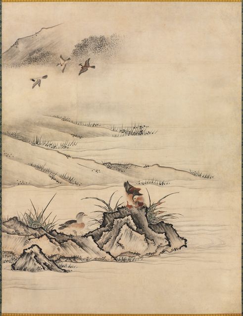 Flowers and Birds in a Spring Landscape