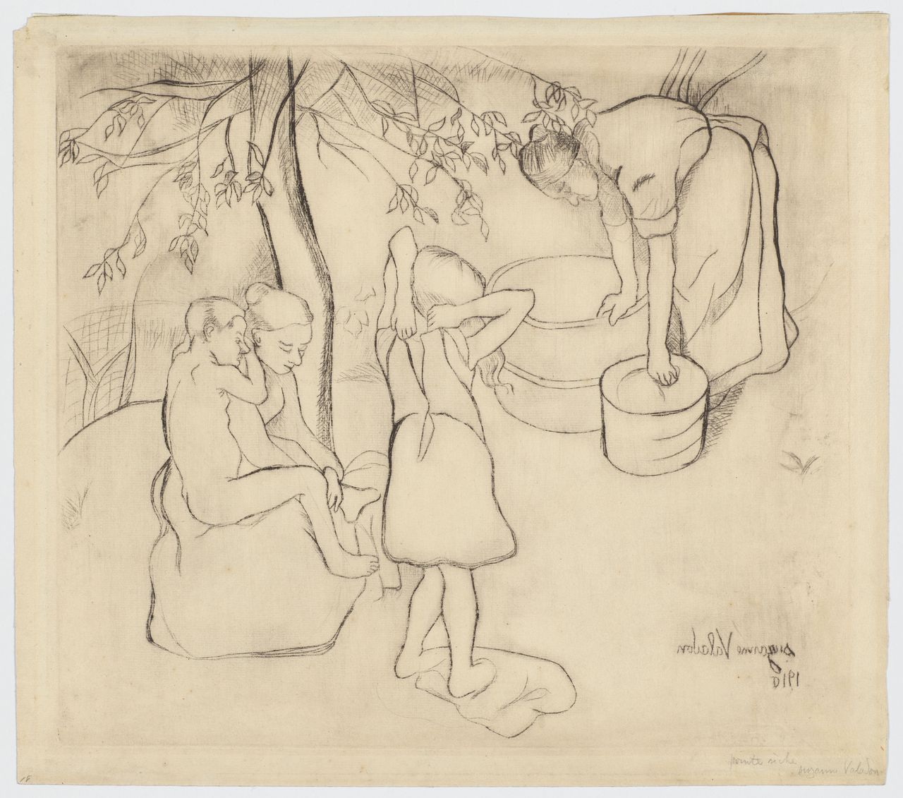 Dressing the Little Ones in the Garden