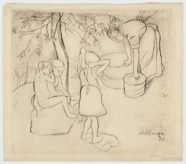 Dressing the Little Ones in the Garden