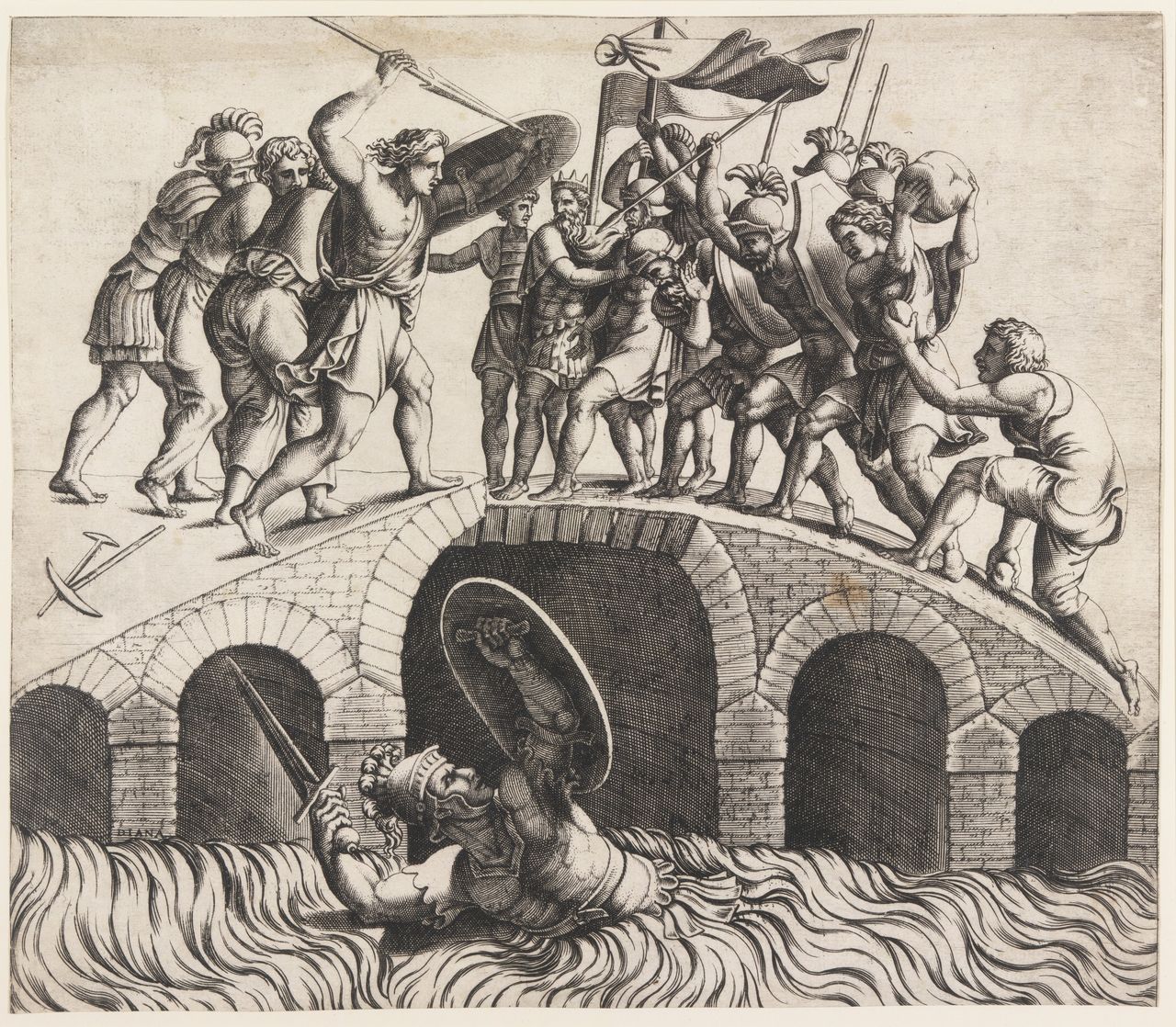 Horatio Coclès Saving Himself by Swimming
