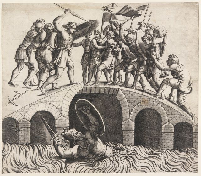 Horatio Coclès Saving Himself by Swimming