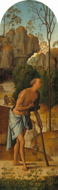 The Crucifixion with the Virgin, Saint John, Saint Jerome, and Saint Mary Magdalene [left panel]