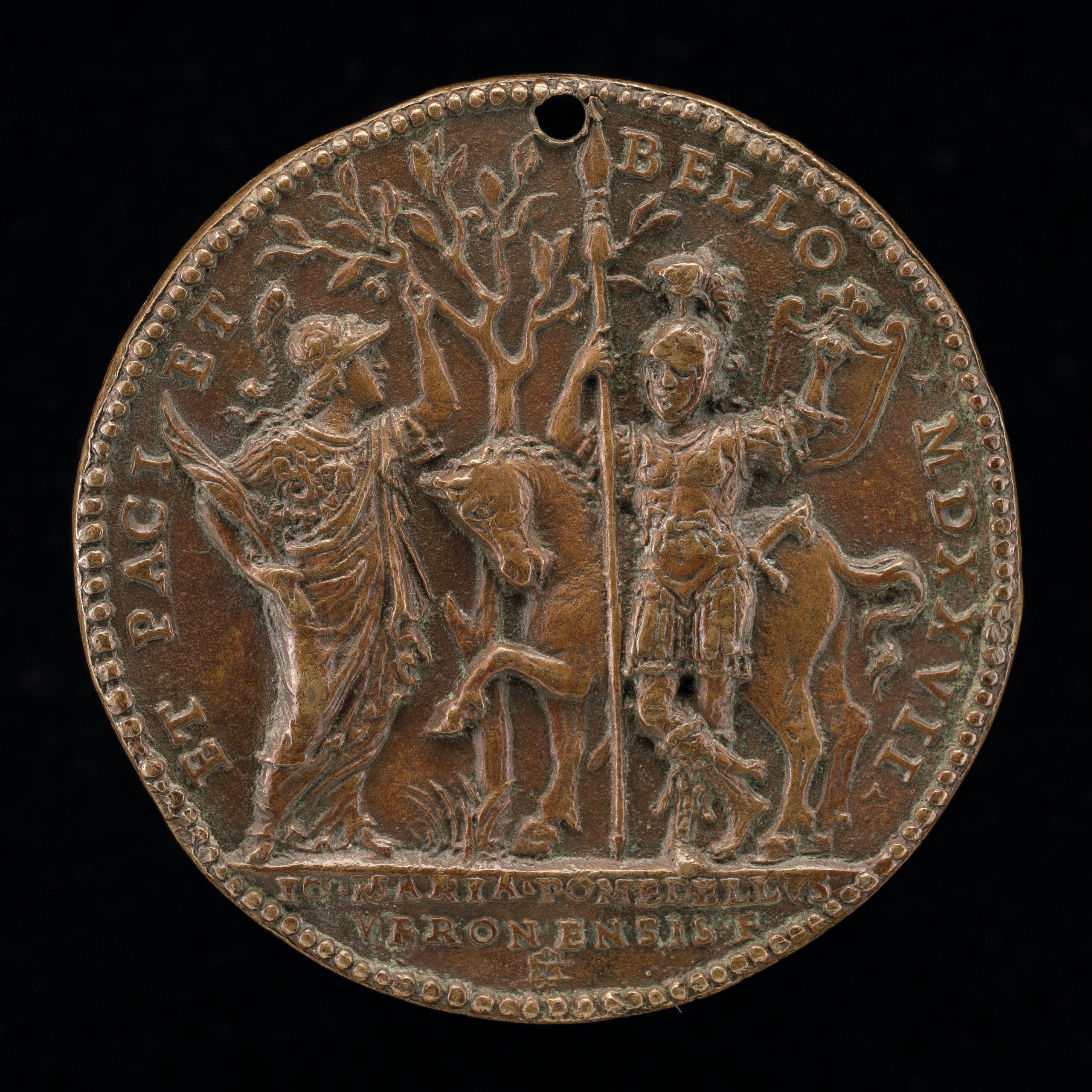 Pallas and Mars with His Horse [reverse]