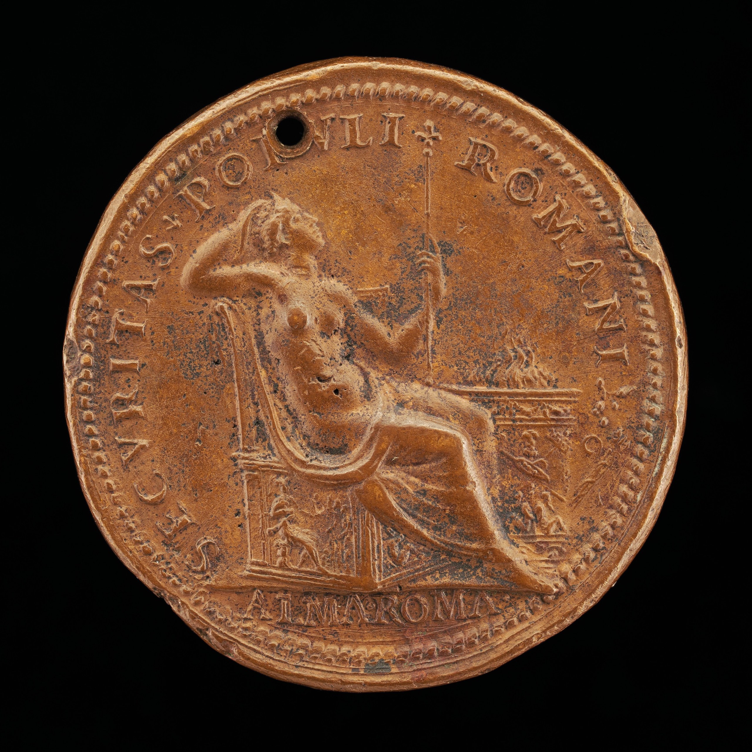 Securitas near an Altar [reverse]