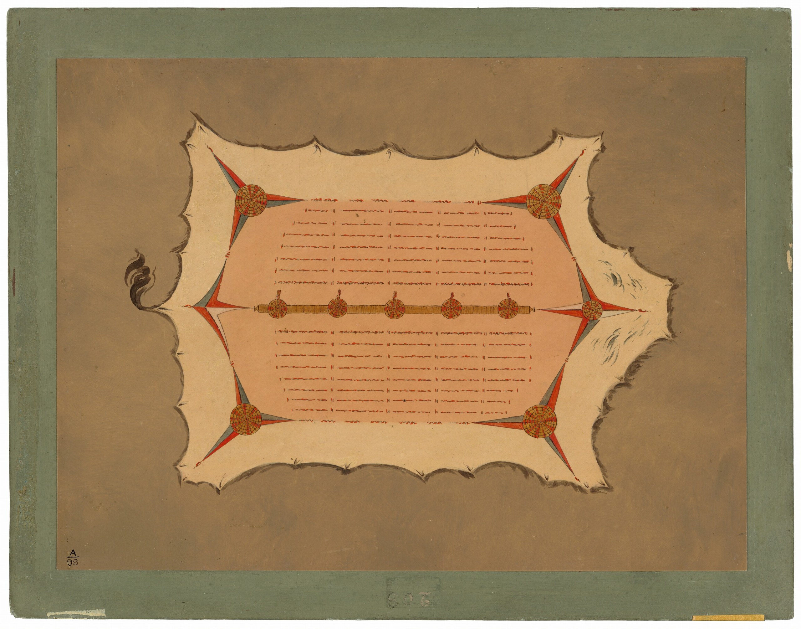 Facsimile of a Sioux Robe with Porcupine Quills