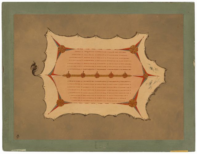 Facsimile of a Sioux Robe with Porcupine Quills