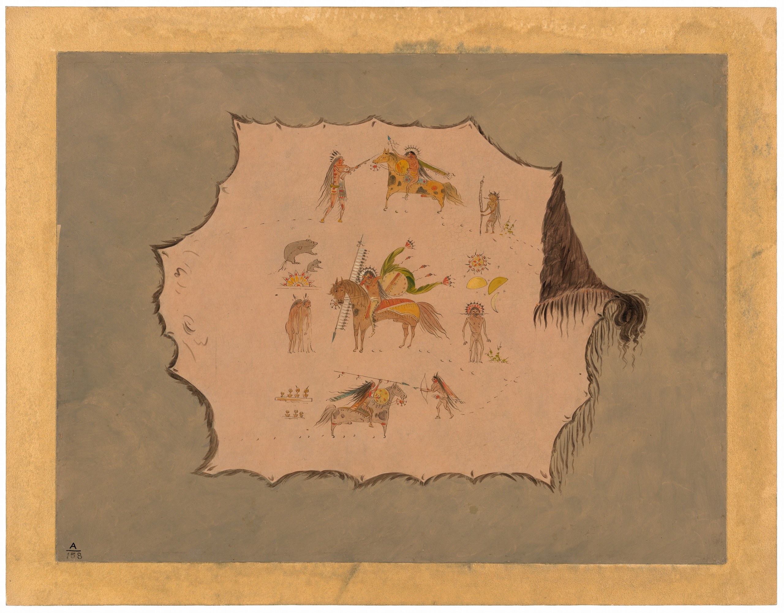 Facsimile of a Pawnee Doctor's Robe with Fantastic Professional Designs
