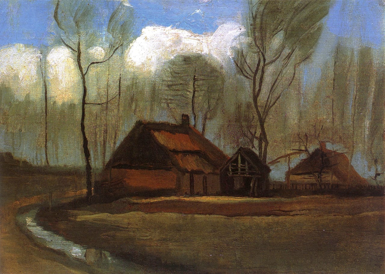 Farmhouse Among Trees