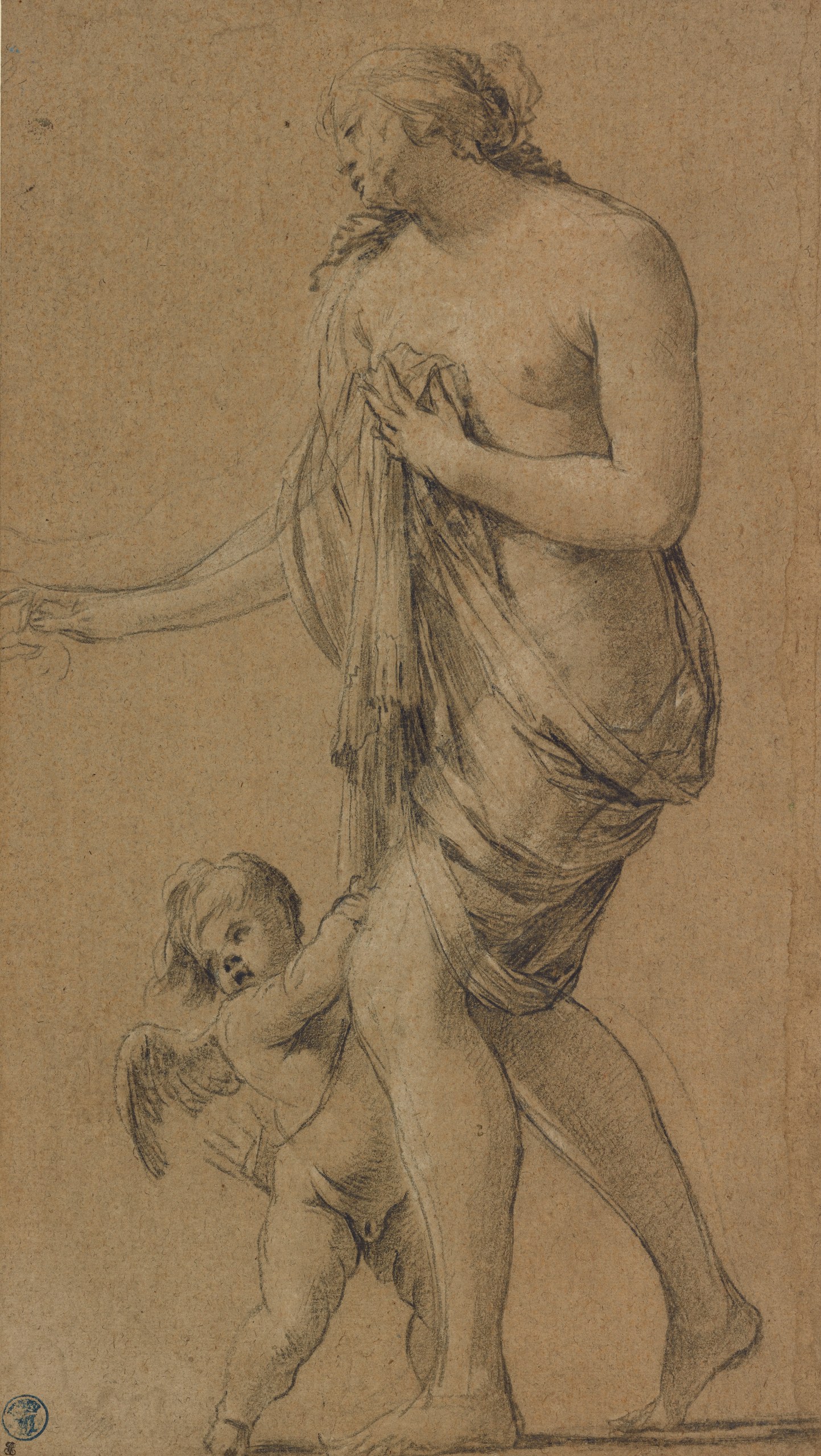 Study for the figures of Venus and Cupid (recto)