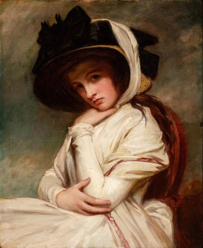 Emma Hart, later Lady Hamilton, in a Straw Hat
