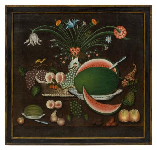 Still Life with a Basket of Fruit, Flowers, and Cornucopia