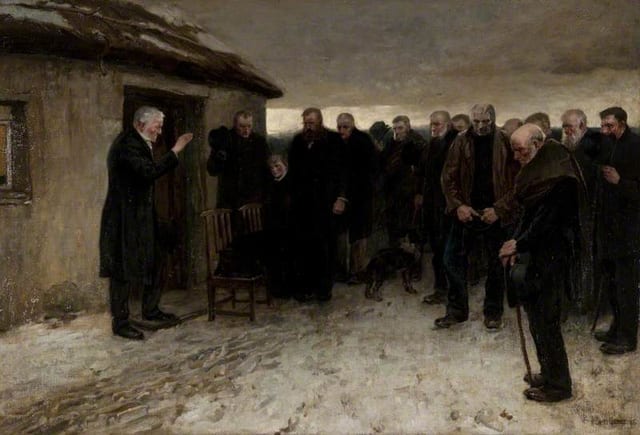 A Funeral Service in the Highlands