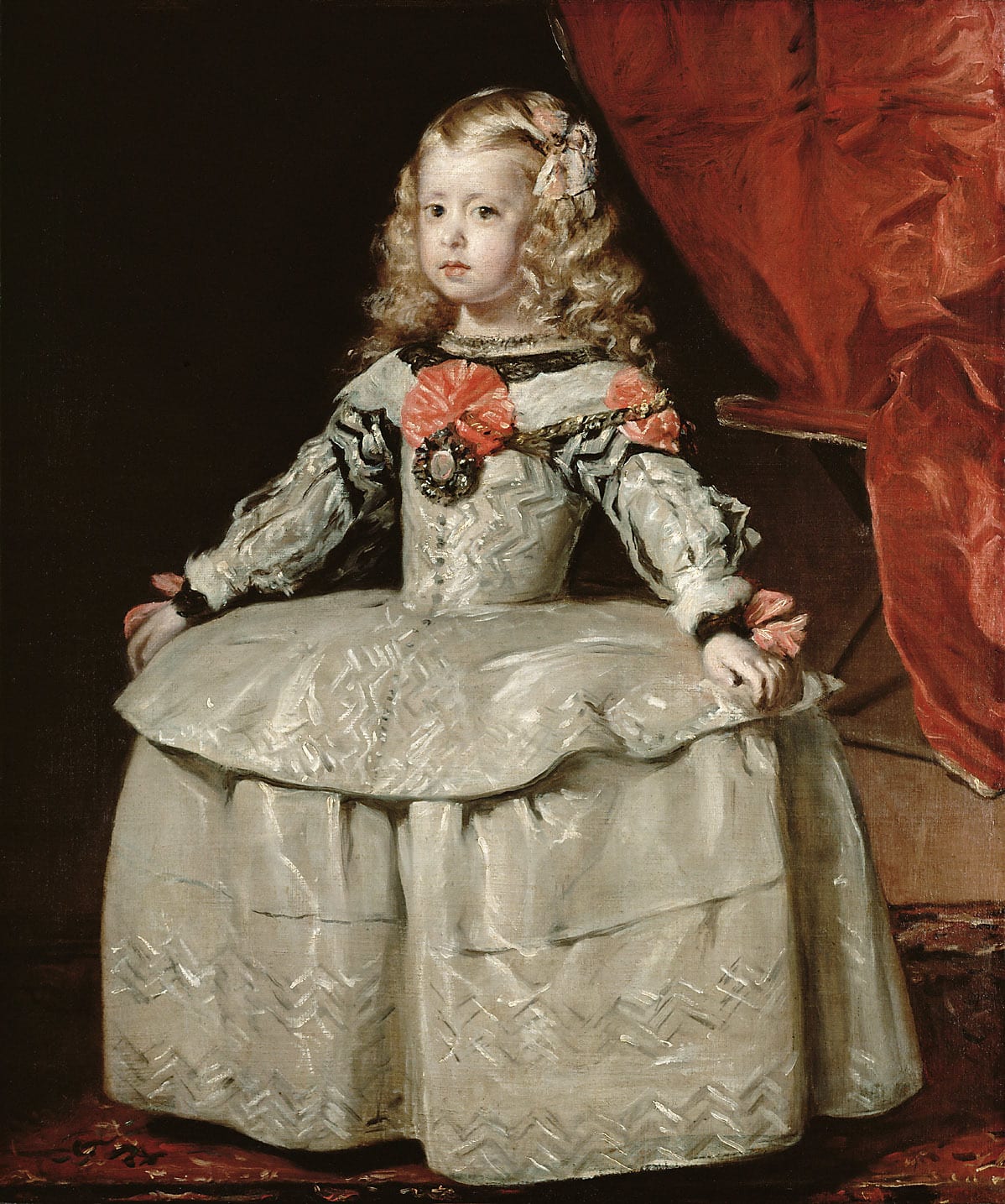 Infanta Margaret Theresa in a White and Silver Dress