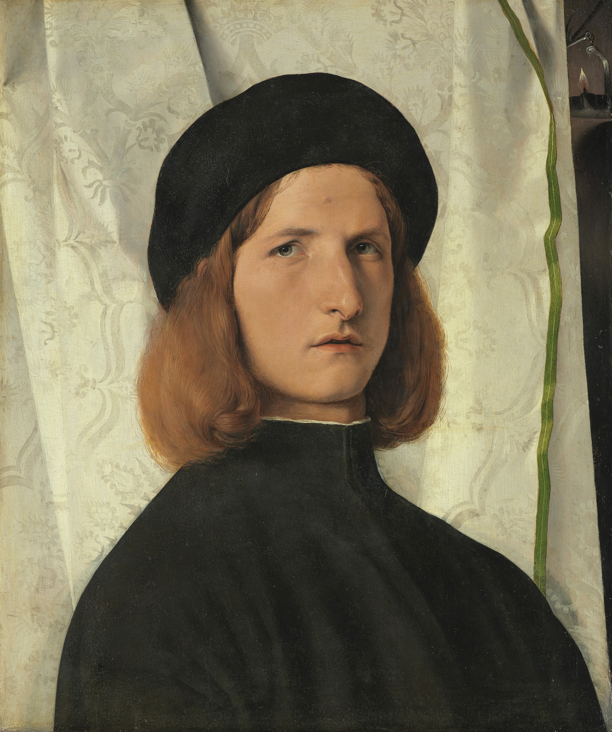 Portrait of a Young Man with a Lamp