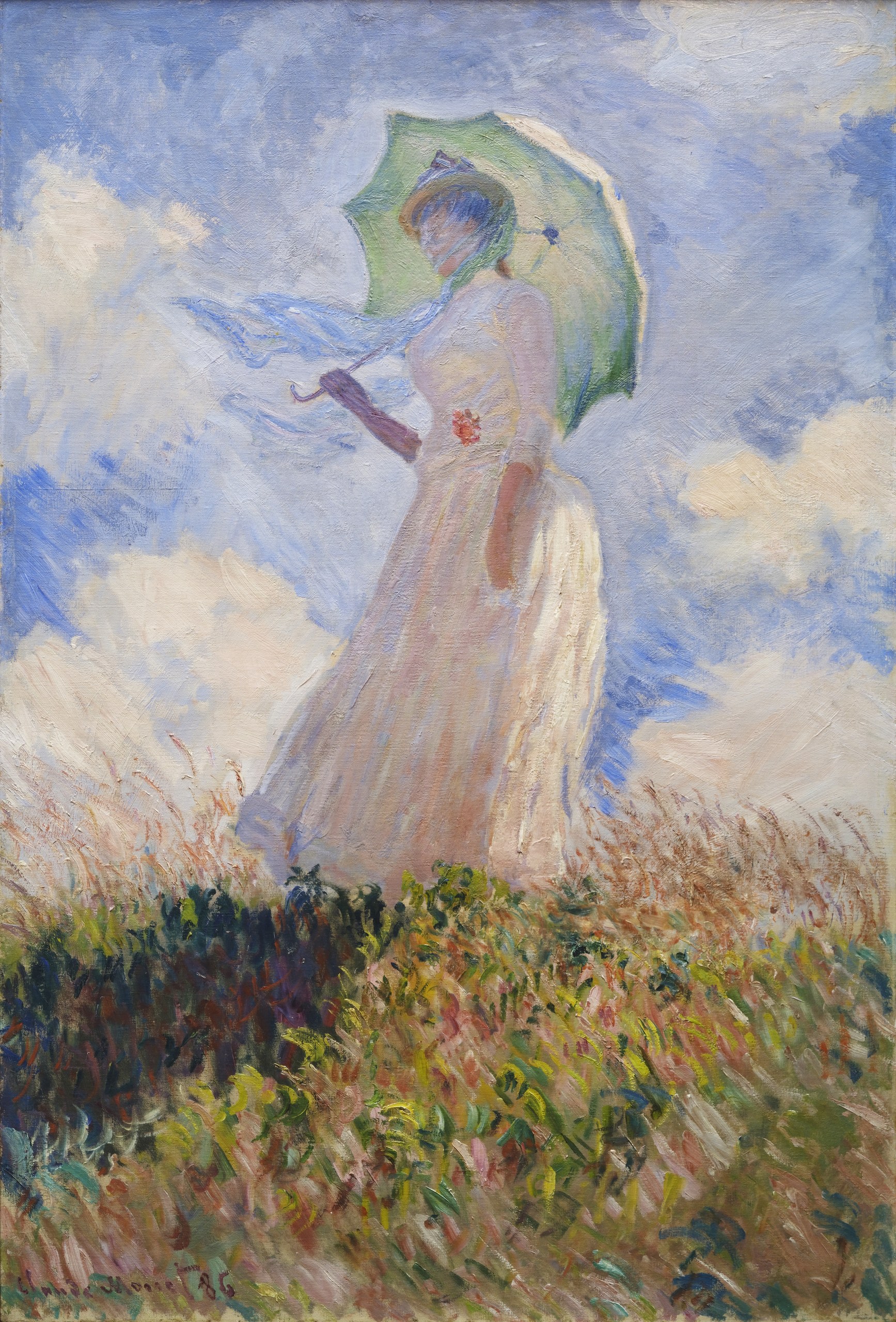 Woman with a Parasol, facing left