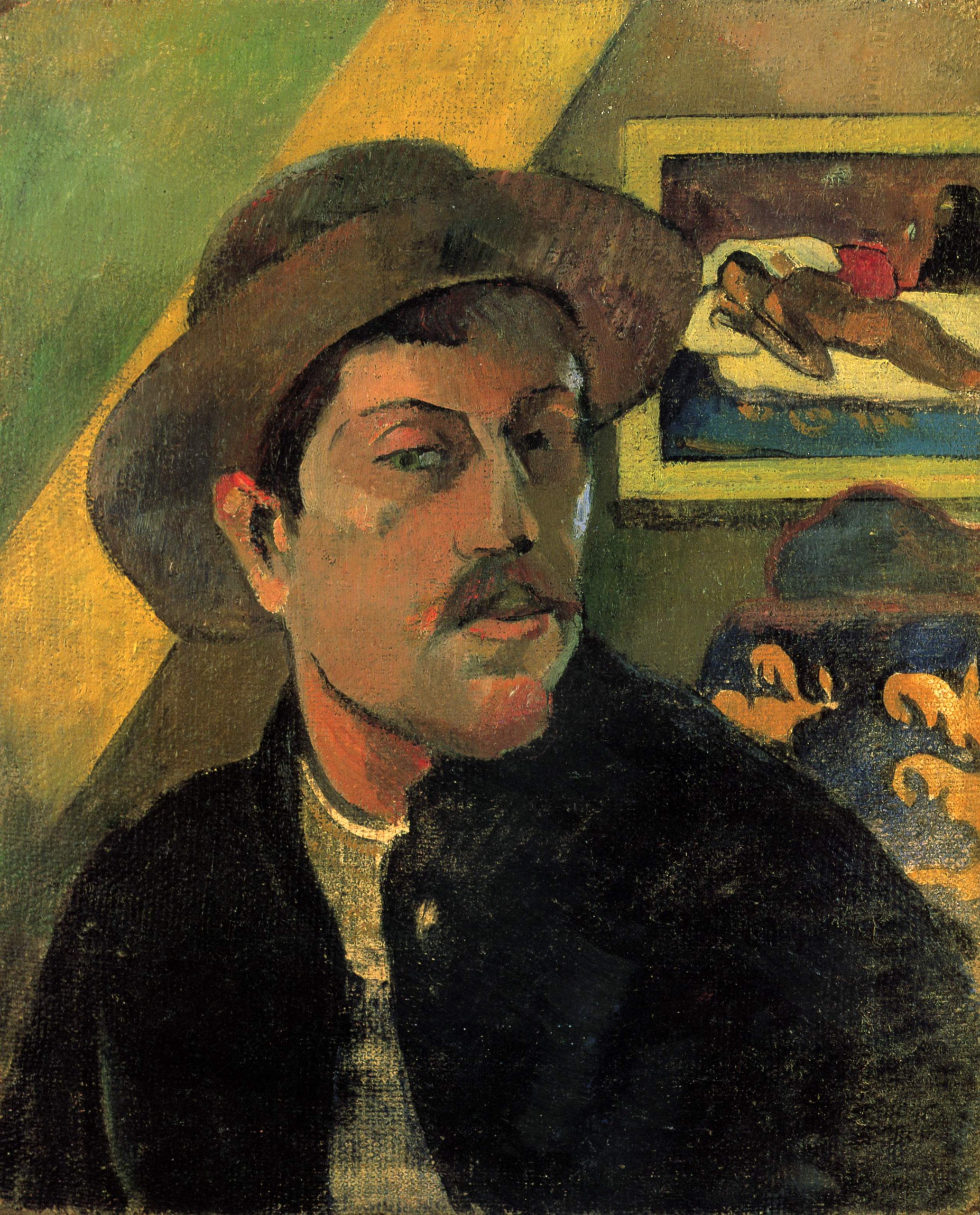 Self-portrait with hat