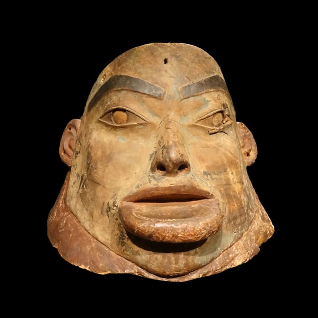 Tlingit sculpted helmet-71.1951.34.1