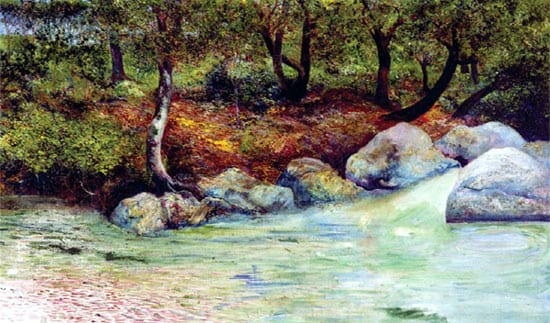 Landscape with forest and river