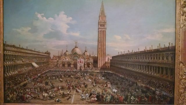 The feast of the bulls in the Cathedral of San Marcos