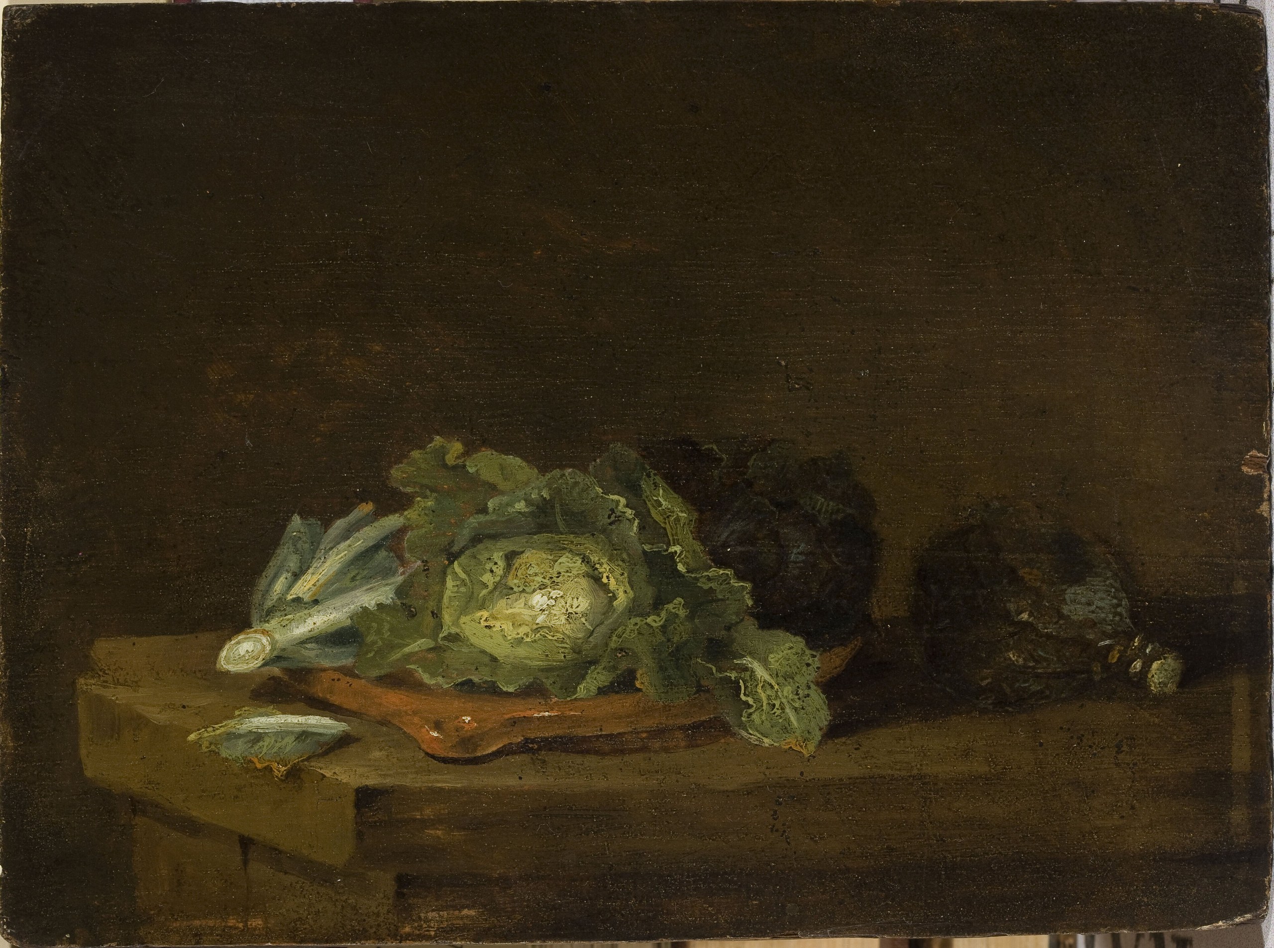 Cabbages on a Table Top