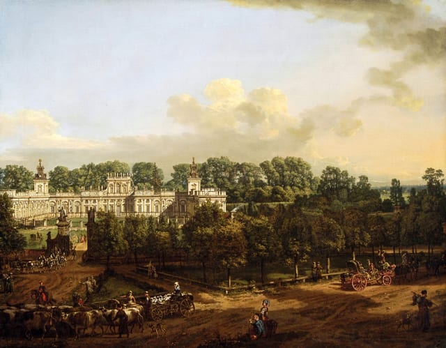 Wilanów Palace as seen from the entrance