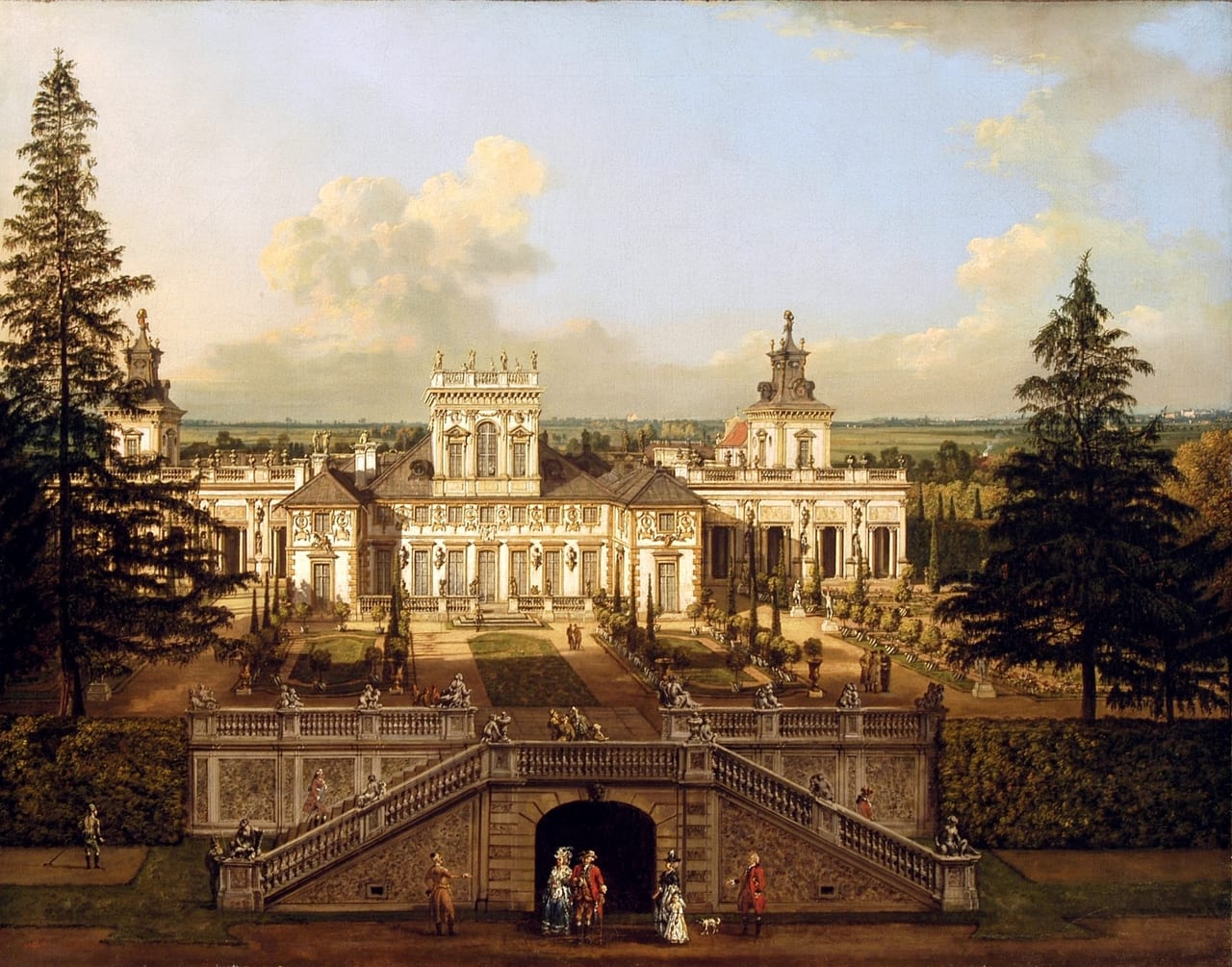 Wilanów Palace as seen from the garden