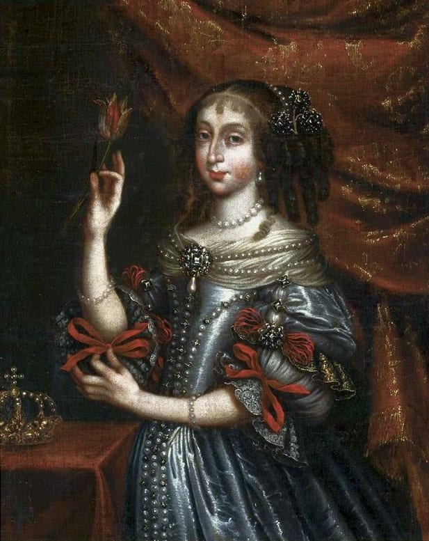 Portrait of Queen Eleonora Wiśniowiecka with a tulip.