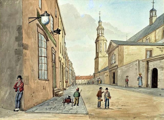 Looking to the French Cathedral and Jesuit Barrack