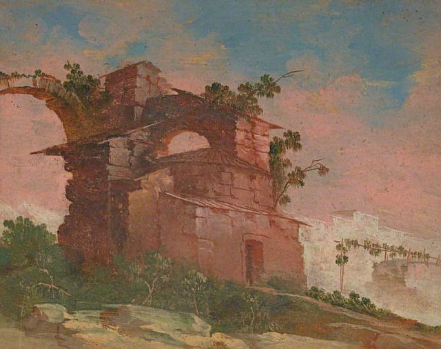 Landscape Capriccio with Ruined Buildings