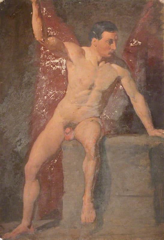 Life Study: Seated Male Nude