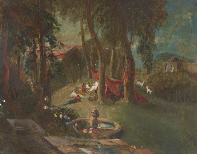 Illustration to a Scene from 'The Decameron' by Giovanni Boccaccio