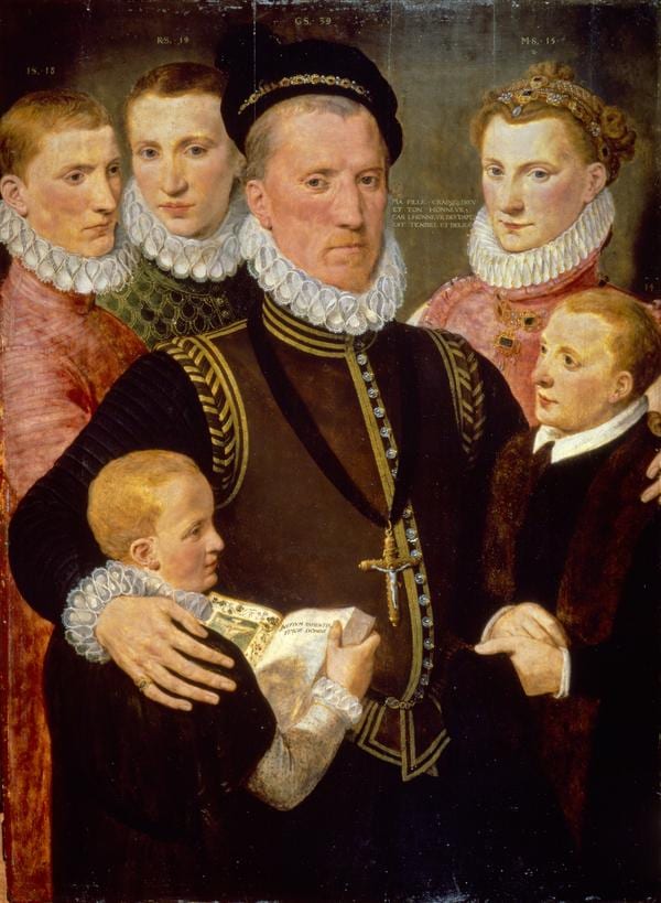 George, 5th Lord Seton (c 1531 - c 1585) and his Family (Also known as PGL 312)