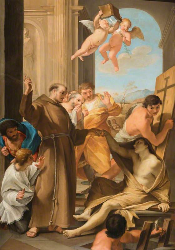 Saint Anthony Abbot reviving a Dead Man