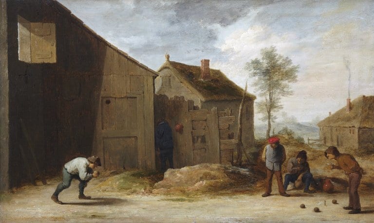 Peasants Playing Bowls