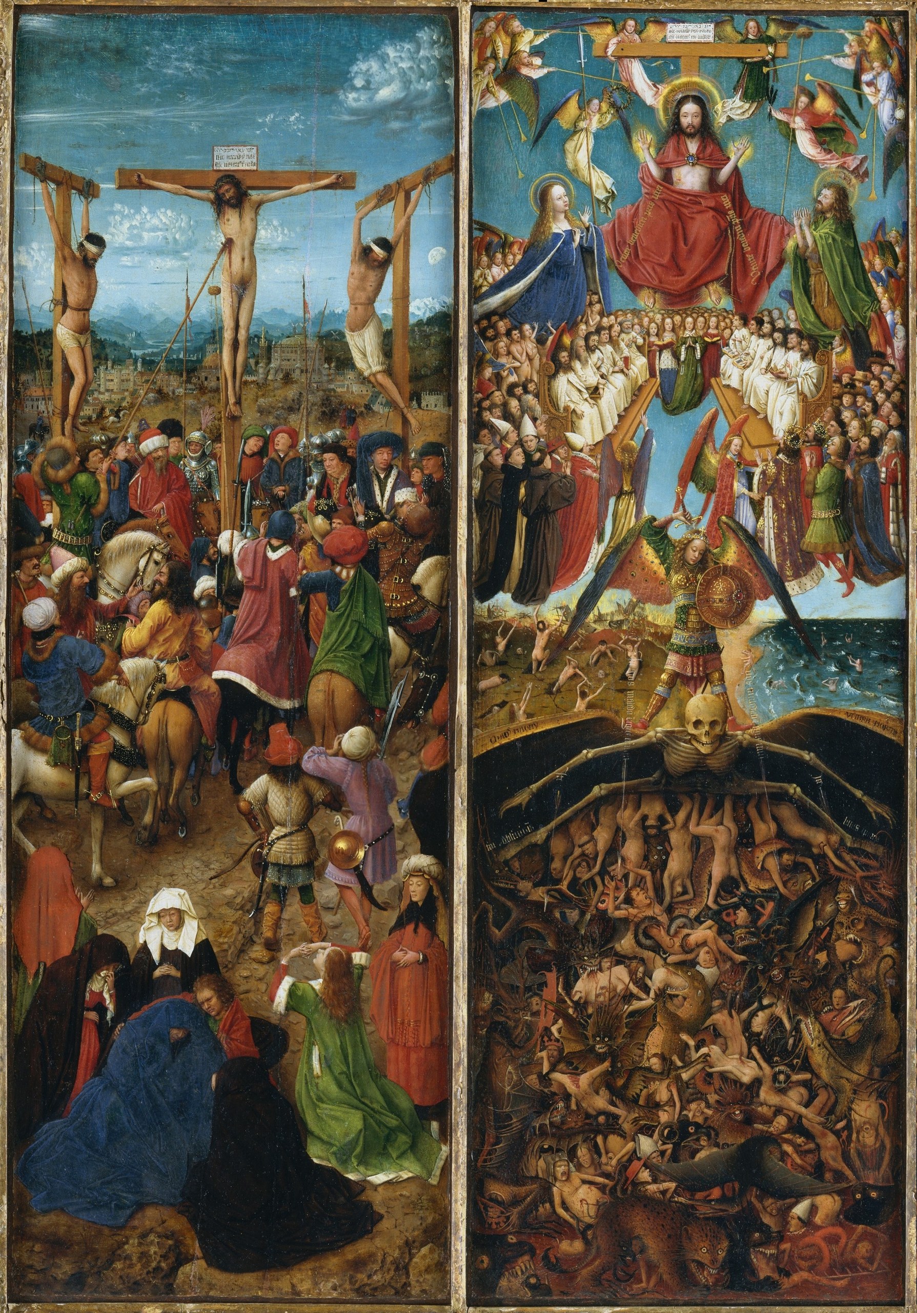 Crucifixion and Last Judgement diptych