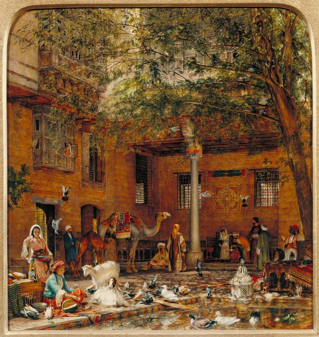 Study for 'The Courtyard of the Coptic Patriarch's House in Cairo'