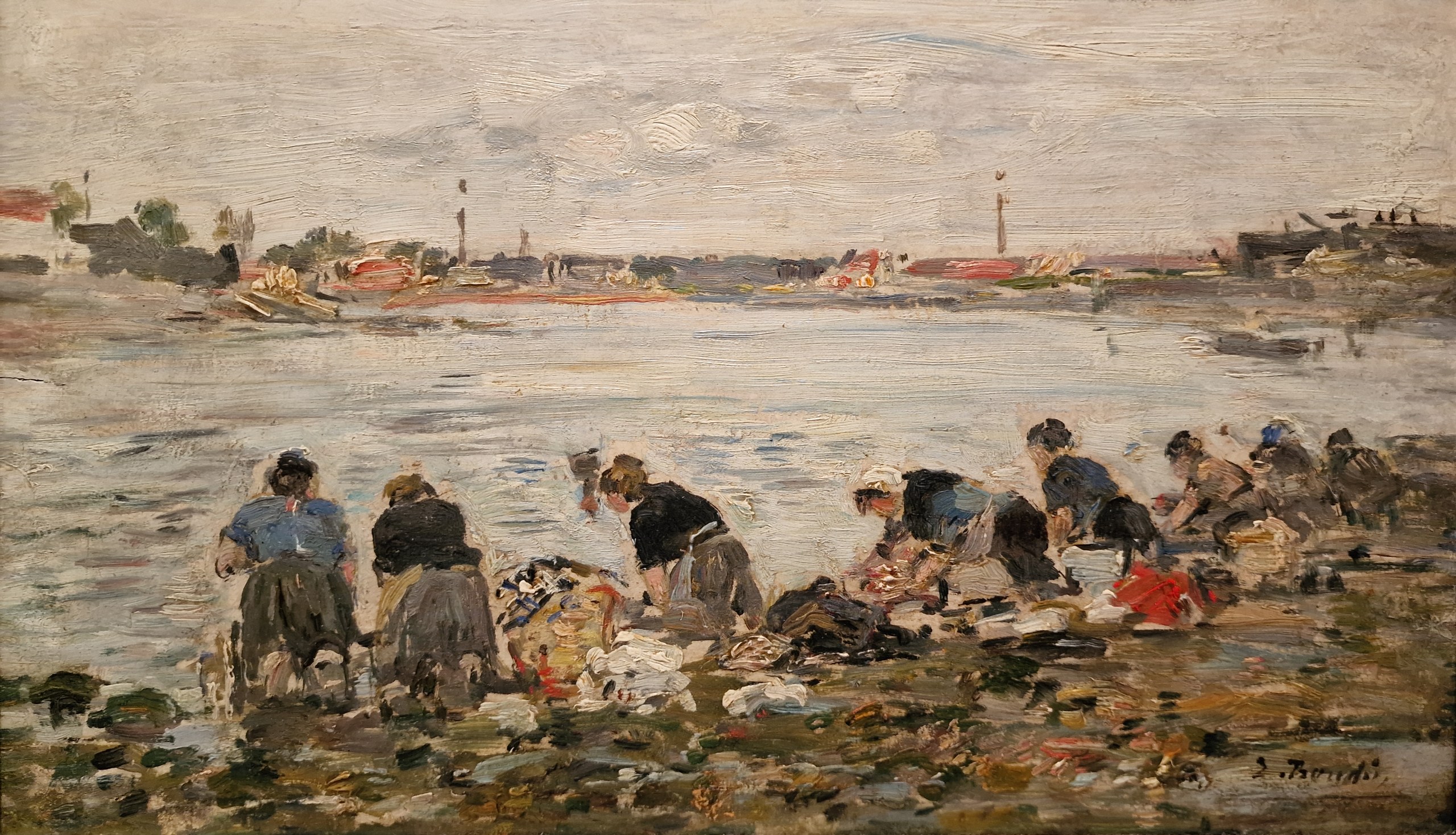 Washerwomen on the Bank of the Touques