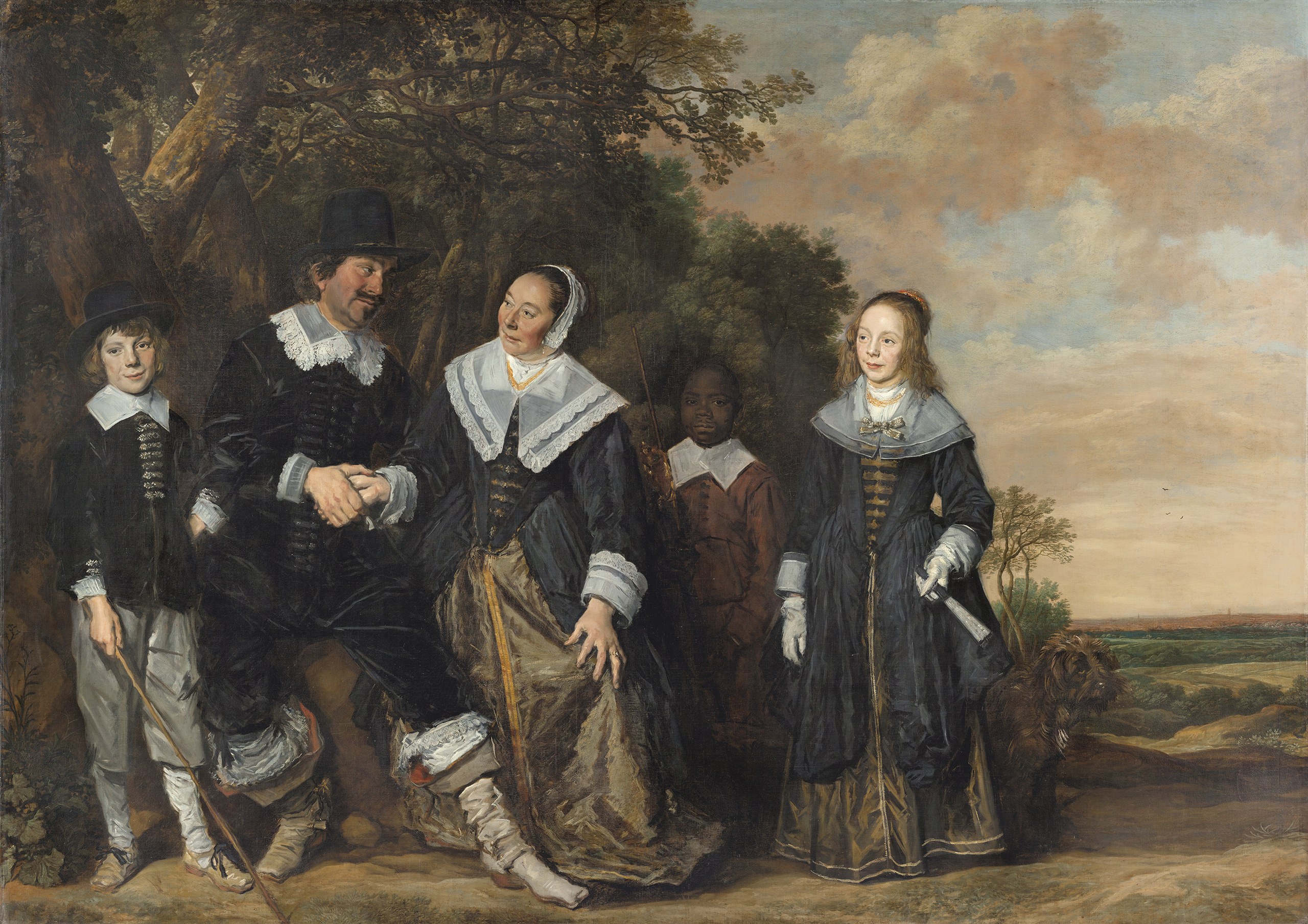 Family group in a landscape