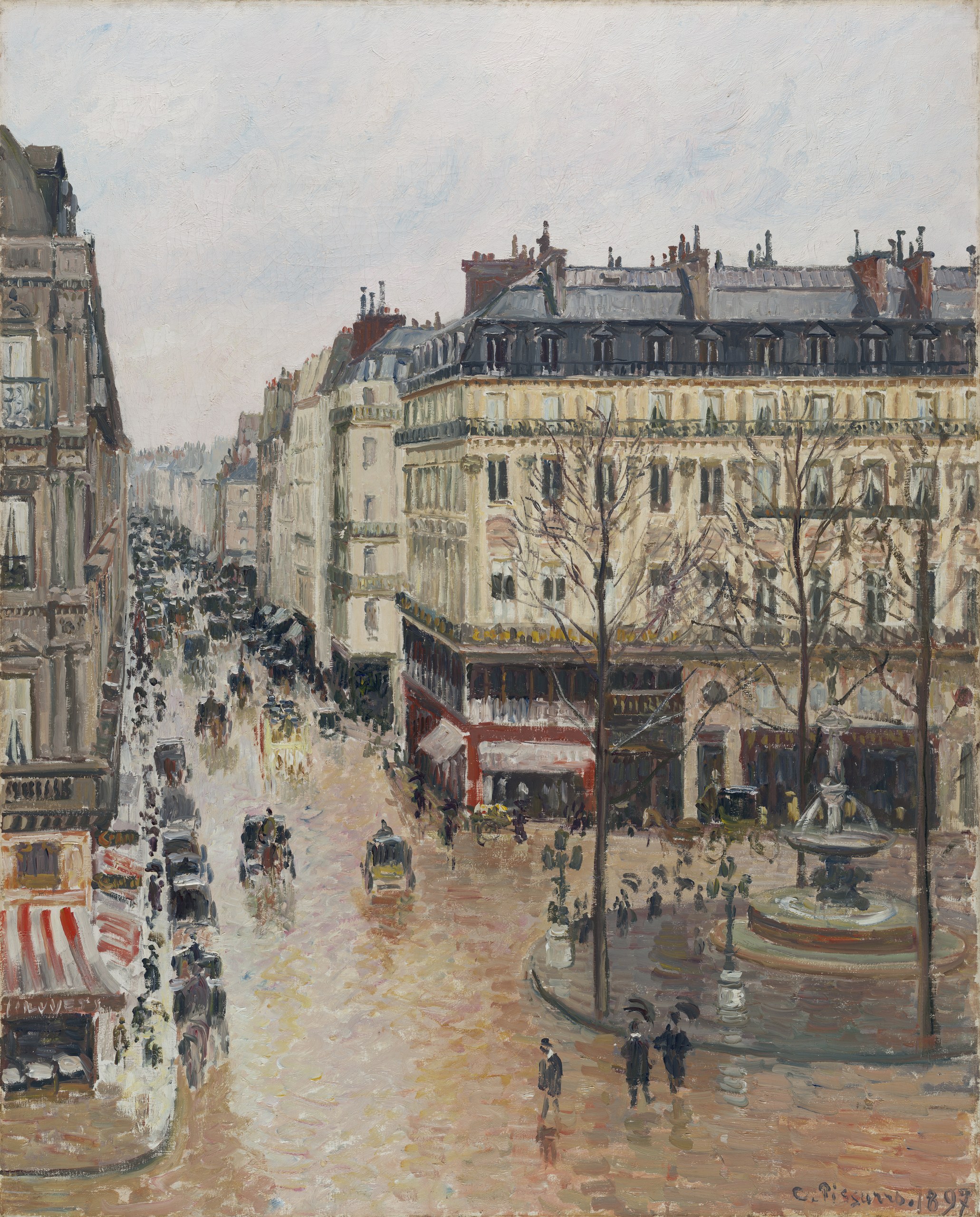 Rue Saint-Honoré in the Afternoon. Effect of Rain