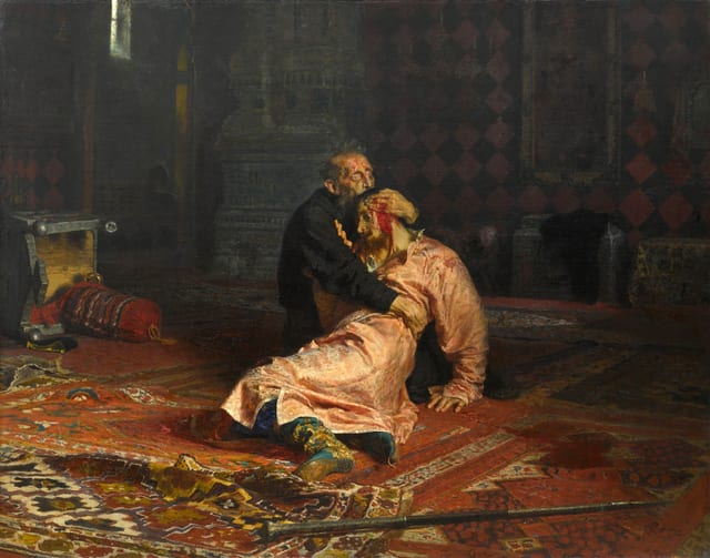 Ivan the Terrible and his son Ivan on November 16, 1581