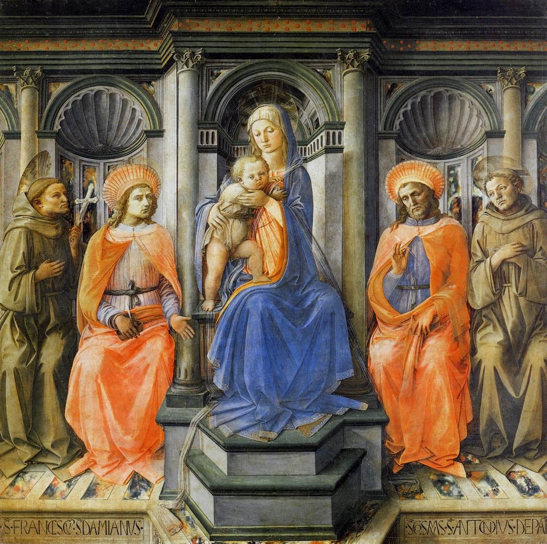 Madonna and Child with Saints Francis, Damian, Cosmas and Anthony of Padua