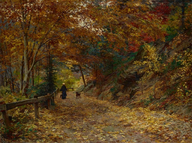 Falling leaves, by Olga Wisinger-Florian