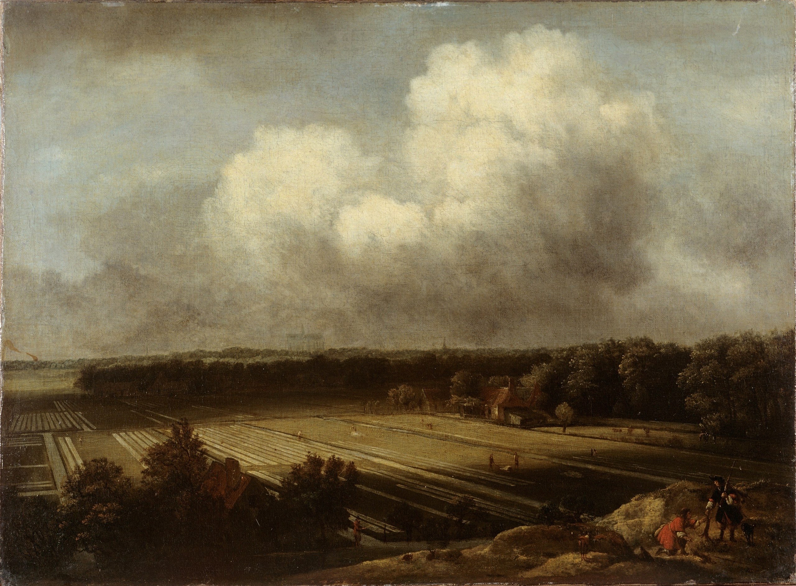 Bleaching of canvas near Haarlem.