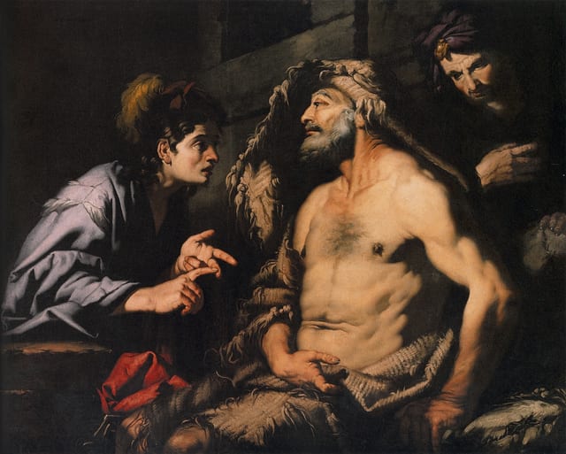 Joseph in Prison Interpreting Dreams