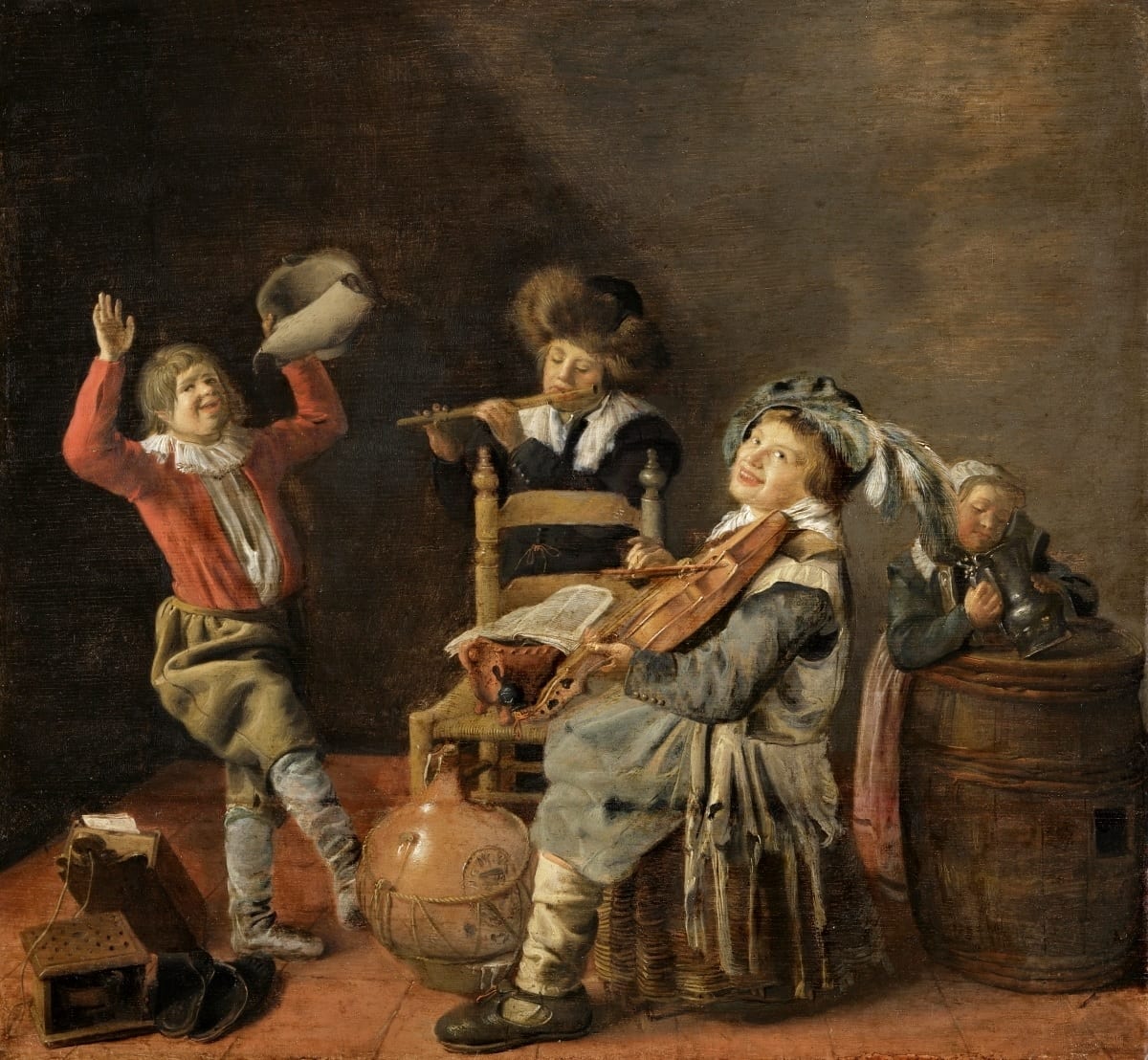 Children making music